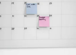 Audio-Visual Direct Magnetic Calendar Glass Dry Erase Board Set - Monthly Planner