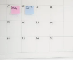 Audio-Visual Direct Magnetic Calendar Glass Dry Erase Board Set - Monthly Planner