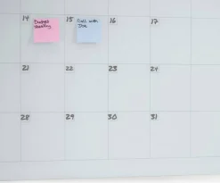 Audio-Visual Direct Magnetic Calendar Glass Dry Erase Board Set - Monthly Planner