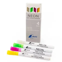 Audio-Visual Direct Neon Wet Erase Markers, Set of 4