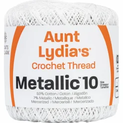 Aunt Lydia's® Metallic Cotton Crochet Thread