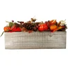 24" Autumn Harvest Maple Leaf & Berry Arrangement in Wooden Box
