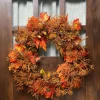 24" Autumn Harvest Maple Leaf with Berries Wreath