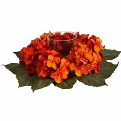14" Autumn Hydrangea Candelabrum