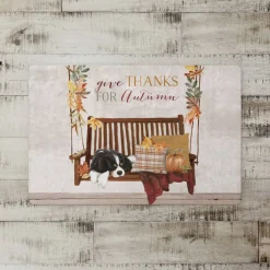 Autumn Porch Swing Floor Mat