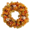 30" Autumn Pumpkin & Maple Leaf Fall Wreath