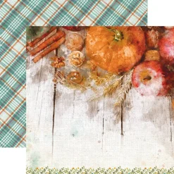 AUTUMN WOODS PATTERN 12 X12 SCRAPBOOK PAPER SET
