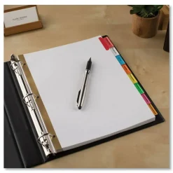 Avery Big Tab 11 in. x 8.5 in. 8-Tab Double-Sided Gold Edge Reinforcing Insertable Dividers - Assorted (1-Set)