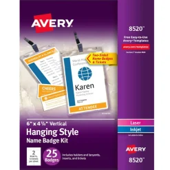 Avery Customizable Name Badges, 6