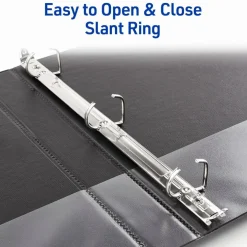 Avery Durable View 3 Ring Binders, 1 Inch Slant Rings, 250-Sheet Capacity, DuraHinge, 1.4 Inch Wide Spine, Customizable Clear Covers and Spine, Assorted Pastel Colors (6-Pack of 05632)