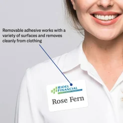 Avery Flexible Printable Name Tag Stickers, 2-1/3" x 3-3/8", Matte White, Removable Adhesive, Laser & Inkjet Compatible, 80 Name Badges Total, Great for Networking, Events, and More (25395)