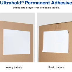 Avery Full-Sheet Printable Shipping Labels, 8.5" x 11" Customizable Stickers, White, 25 Blank Mailing Labels, Great for Mailing, Shipping, Organizing, and More (5265)