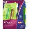 Avery 11 in. x 8.5 in. 12-Tab A to Z Durable Preprinted Plastic Tab Dividers - Assorted (1-Set)