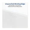 Avery 11 in. x 8.5 in. 26-Tab Exhibit K Avery-Style Preprinted Legal Bottom Tab Divider - White (25/Pack)
