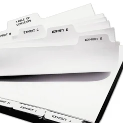 Avery 11 in. x 8.5 in. 27-Tab Preprinted Legal Exhibit Bottom A to Z Tab Index Dividers - White (1-Set)