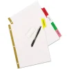 Avery 11 in. x 8.5 in. 5-Tab Write and Erase Big Tab Paper Dividers - White, Assorted Tabs (1 Set)