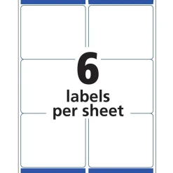 Avery Matte Clear Shipping Labels, Sure Feed Technology, Laser, 3-1/3