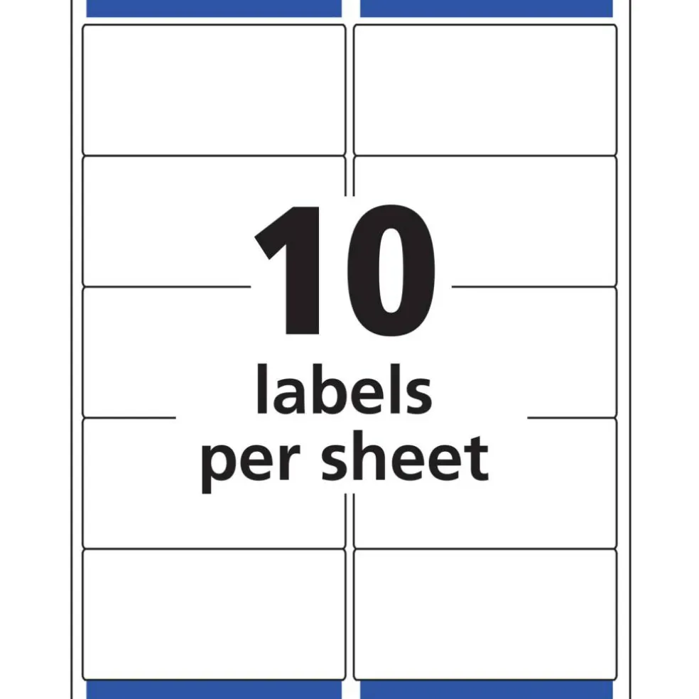 Avery Matte Clear Shipping Labels, Sure Feed Technology, Inkjet, 2" x 4", 100 Labels (18863)