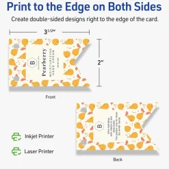 Avery Printable Banner Rectangle Flag Tags, Sure Feed Technology, 2" x 3-1/2", Matte Ivory Cardstock, Print-to-The-Edge, Laser/Inkjet Printable, 80 Total