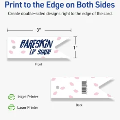 Avery Printable Banner Rectangle Flag Tags, Sure Feed Technology, 1" x 3", Matte White Cardstock, Print-to-The-Edge, Laser/Inkjet Printable, 400 Total