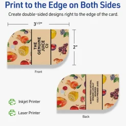 Avery Printable Leaf Printable Tags, Sure Feed Technology, 2" x 3-1/2", Matte Kraft Brown Cardstock, Print-to-The-Edge, Laser/Inkjet Printable, 80 Total