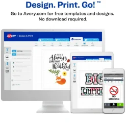 Avery Printable Magnet Sheets, 8.5" x 11", Inkjet Printer, 2 Packs, 10 White Magnetic Sheets Total (5814)