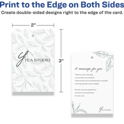 Avery Printable Matte White Tags with Strings, 2" x 3" Rectangle