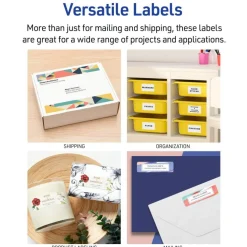 Avery Printable Shipping Labels with Sure Feed, 3.5