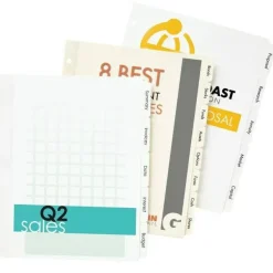 Avery Print-On 11 in. x 8.5 in. 5-Tab Customizable Unpunched Dividers - White (5/Pack)