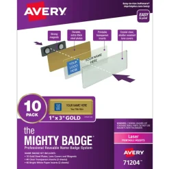 Avery Reusable Magnetic Professional Name Badge System, 1