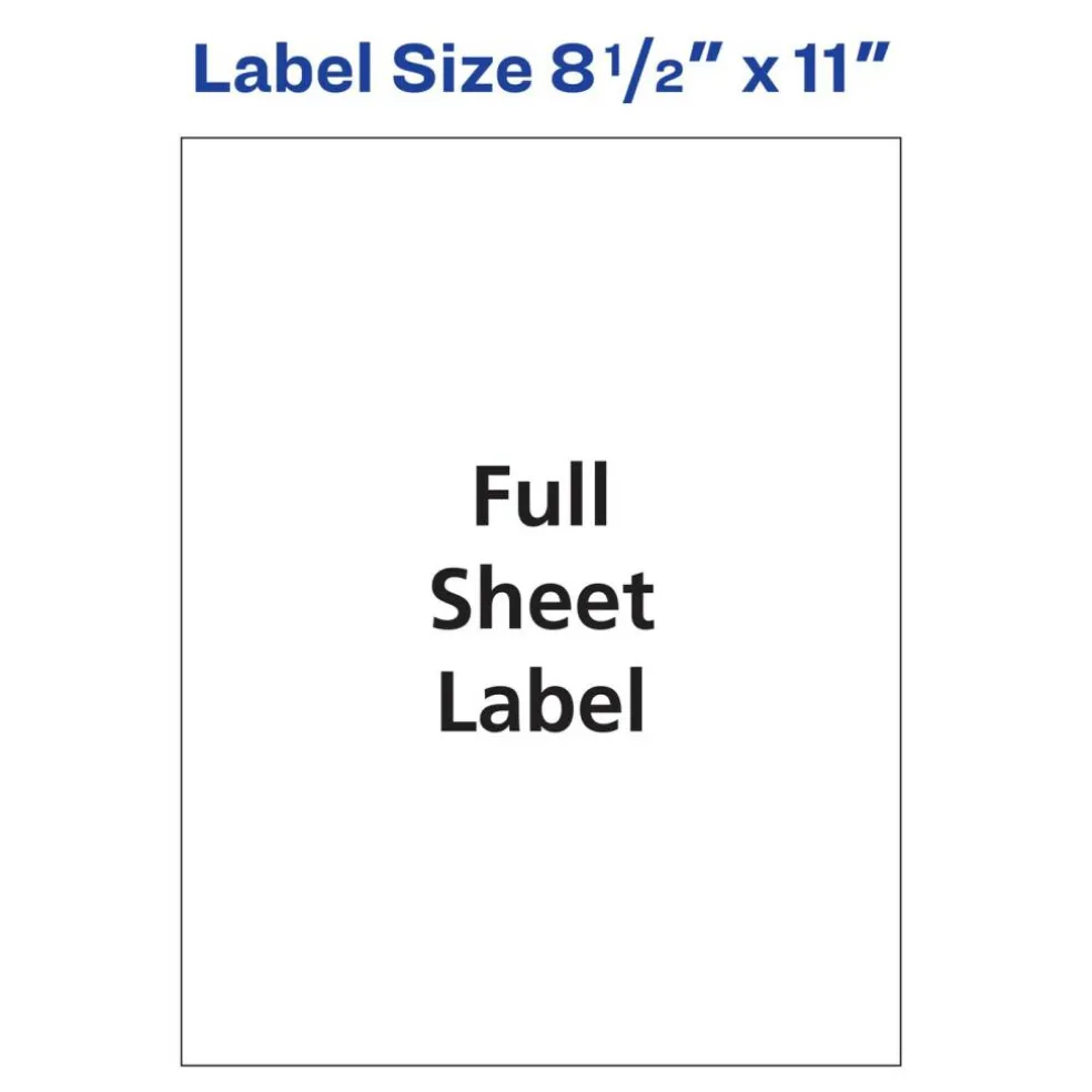 Avery Shipping Labels for Copiers, 8-1/2" x 11", 100 White Labels (5353)