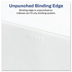 Avery 10-Tab "2" 11 in. x 8.5 in. Allstate Style Preprinted Legal Exhibit Side Tab Index Dividers - White (25/Pack)