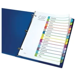Avery 1 - 15 Tab 11 in. x 8.5 in. Customizable TOC Ready Index Divider Set - Multicolor (1 Set)