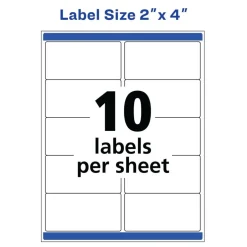 Avery Waterproof Printable Shipping Labels with Sure Feed, 2" x 4", White, 5,000 Blank Mailing Labels (95523)