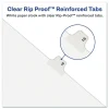 Avery 11 x 8.5 Avery Style Preprinted Legal Exhibit Side 10-Tab Index Dividers - White (25/Pack)