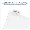 Avery 11 x 8.5 Preprinted Legal Exhibit 70 Side Tab Index Dividers - White (25/Pack)