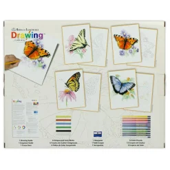 AVS-DME202 | Drawing Made Easy™ 26pc 8" x 10" Butterflies 4 Project Box Set