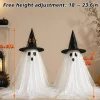 AYGXU 2pcs Halloween Decorations Indoor,Ghost Decor with String Lights Remote Control,Halloween Party Decorations,Spooky Ghost Light for Home Table Room Kitchen Office