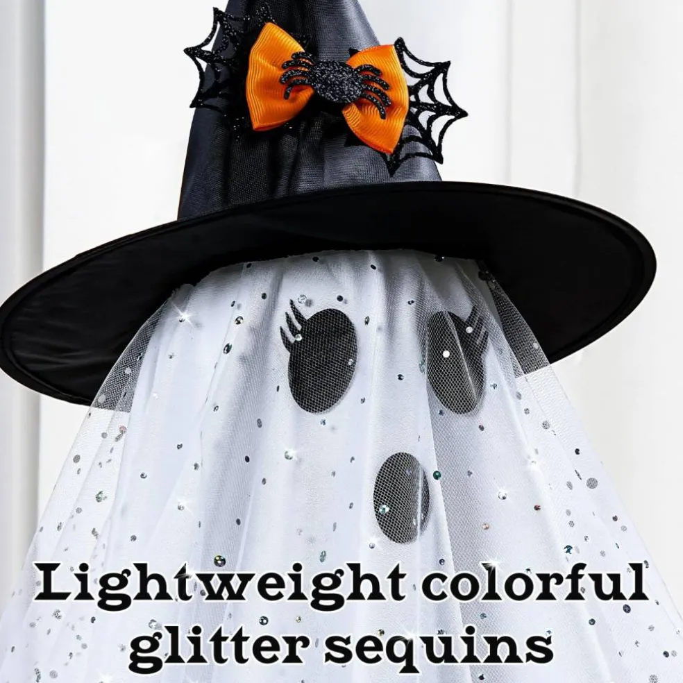 AYGXU 2pcs Halloween Decorations Indoor,Ghost Decor with String Lights Remote Control,Halloween Party Decorations,Spooky Ghost Light for Home Table Room Kitchen Office