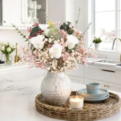 Baby Breath Flowers Artificial Bulk, 10Pcs Fake Gypsophila Plants Bouquets Flowers Real Touch Faux Babies Breath Arrangement for Home Wedding Party Vase Decoration Fall Pink