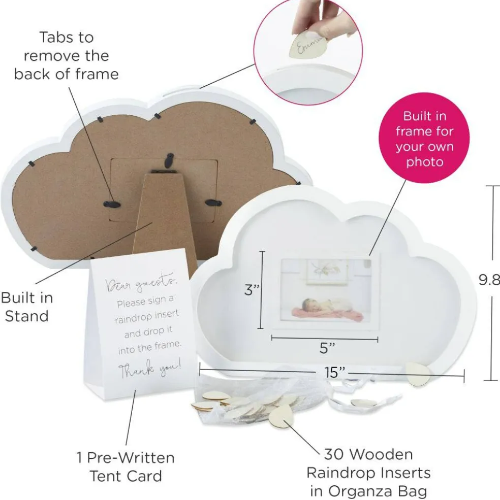 Baby Shower Guest Book Alternative - Cloud Frame