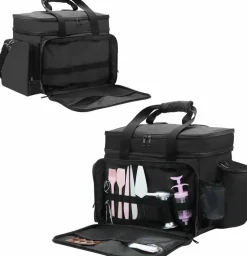 Bakers’ Storage Bag – Cake Decorating Tool Caddy for Pans, Mats, Liners & Baking Supplies, Black