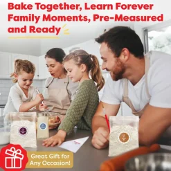 Baketivity Masterpiece Cookies Kids Baking Kit with Pre-Measured Ingredients, Art Lessons & Paint Brushes for Ages 6-12