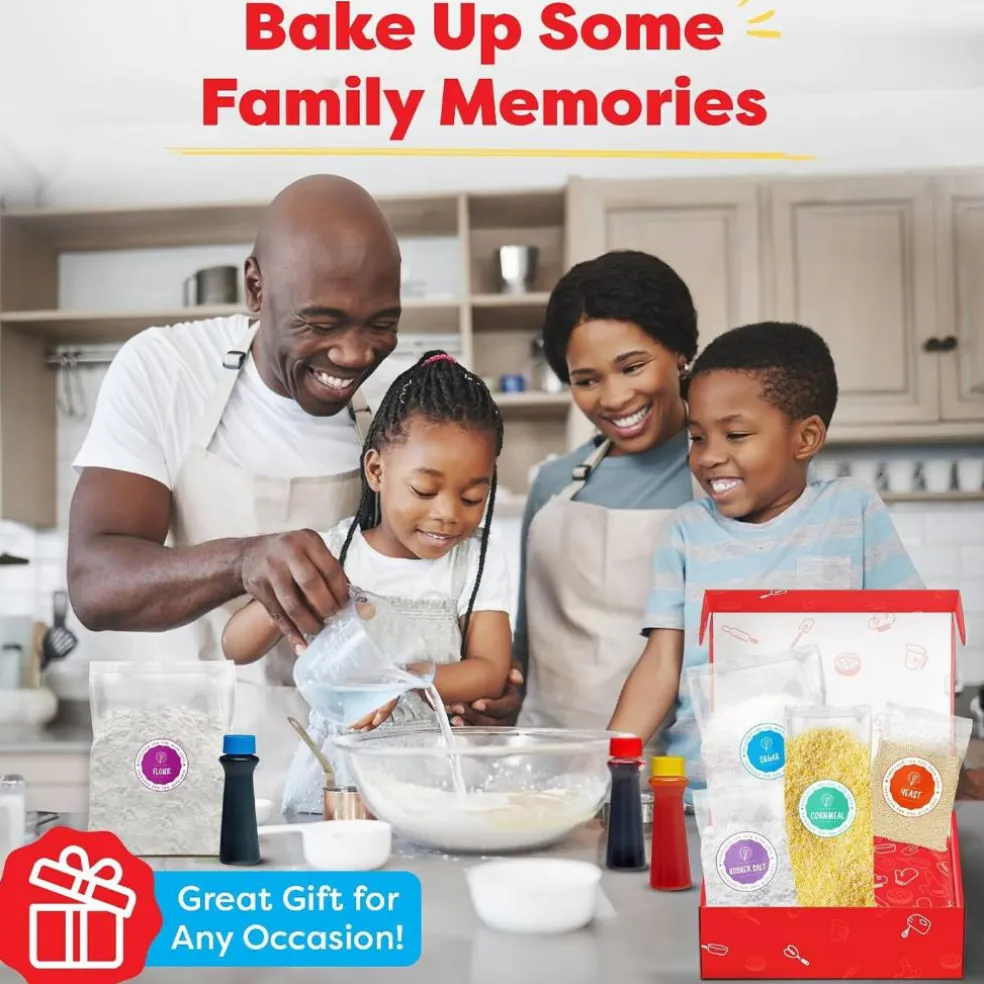 Baketivity Rainbow Bagel Kids Baking Kit - Pre-Measured Ingredients, Video Guide, STEM Learning Activity, Baking Kit for Kids Ages 6-12+