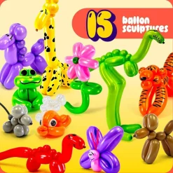 Balloon Animal Twisting Kit with Pump for Kids - Boy & Girl Gift - Birthday Gifts for Girls and Boys