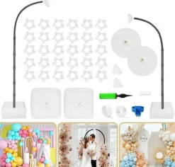 Balloon Arch Kit with Bending Frame & Floor Stand – Half Arch Garland for Wedding, Baby Shower & Graduation Decor