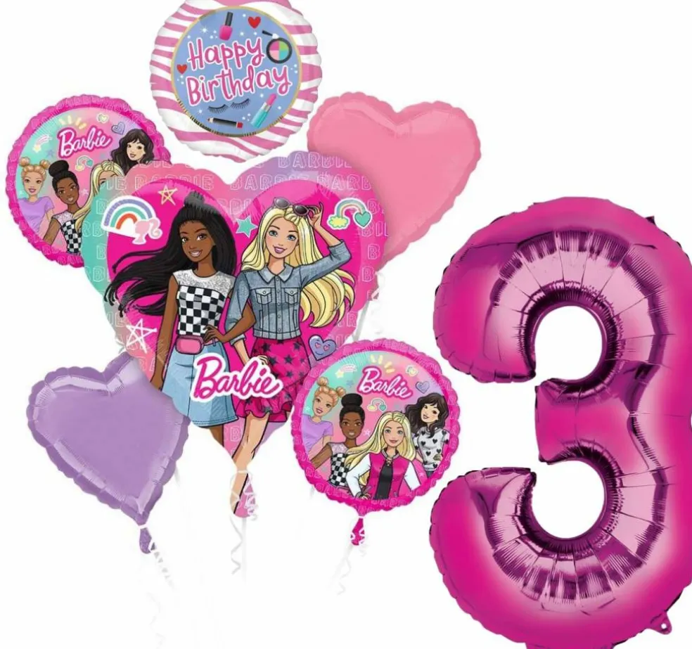 Barbie™ Birthday 7-Piece Foil Balloon Bouquet