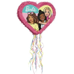 Barbie, Heart Shaped, Pull-String Pinata - 1 Pinata