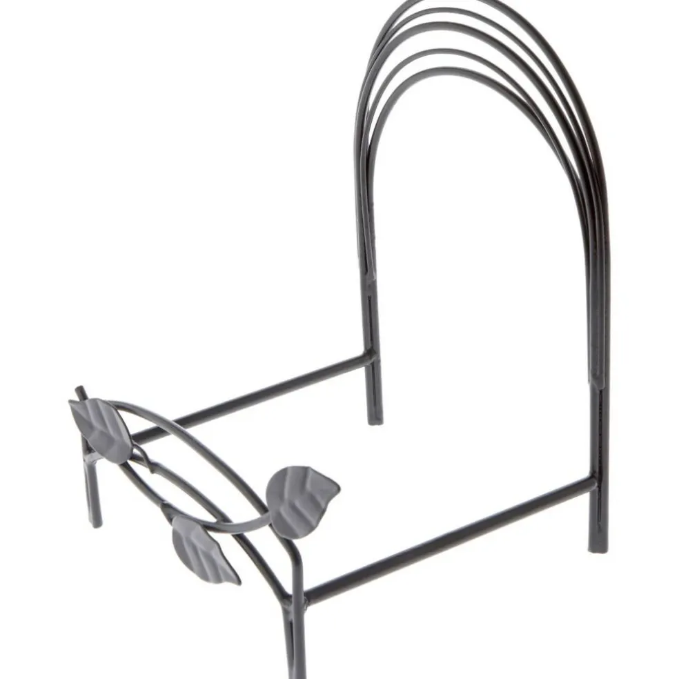 Bard's Black Wrought Iron Bowl or Deep Platter Stand, 8" H x 6" W x 5.5" D (For 9" - 11" Bowls or Deep Platters)
