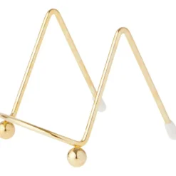 Bard's Brass Wire Easel for Small, Flat Items, 2.5" H x 2.25" W x 3.25" D